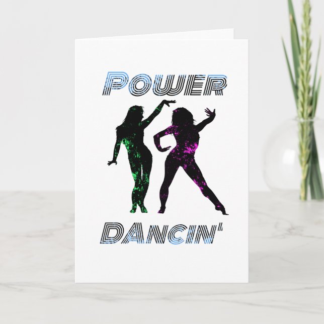 Dancing - Retro Power Dancing' Girls Lava stil Kort (Framsida)