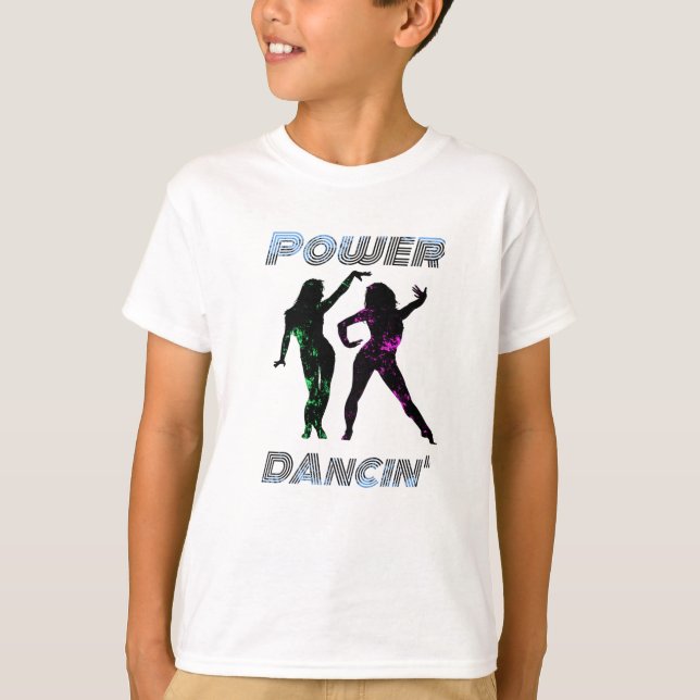 Dancing - Retro Power Dancing' Girls Lava stil T Shirt (Framsida)