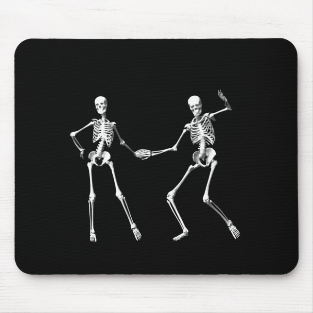 Dancing Retro Skeletons Mouse Pad Musmatta (Framsidan)
