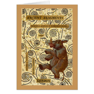 Dancing Rhino Hälsningskort