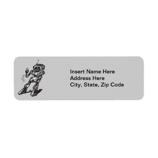 Dancing Robot Returadress Etikett