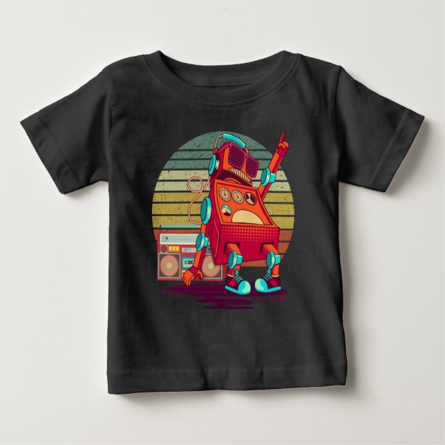Dancing robot t shirt (Framsida)