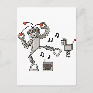 Dancing robot vykort