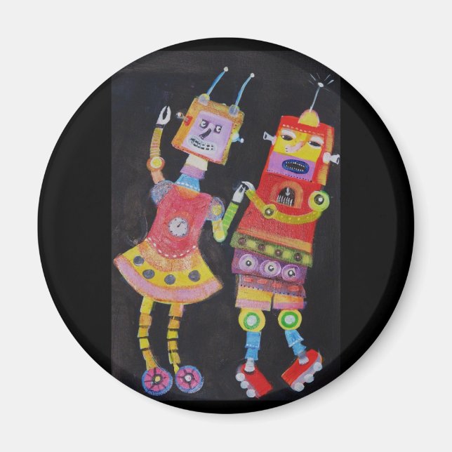 Dancing Robots Magnet (Framsidan)