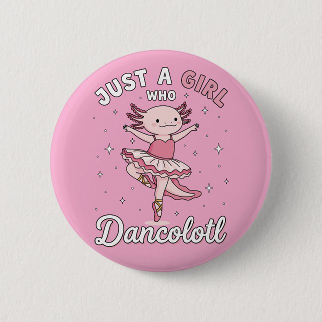 Dancing Rosa Axolotl in Ballet Tutu Knapp (Framsida)