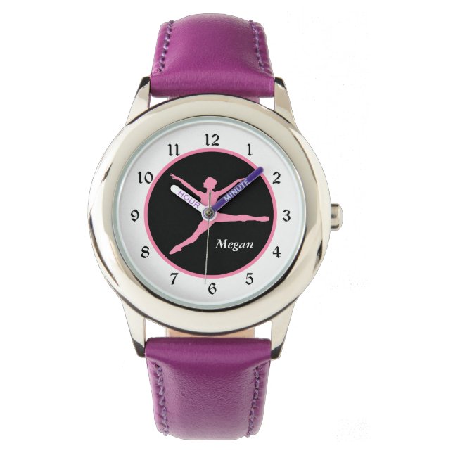 Dancing Rosa Ballerina Kids Watch Armbandsur (Framsida)