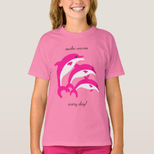 Dancing Rosa Dolphins Tee Shirt