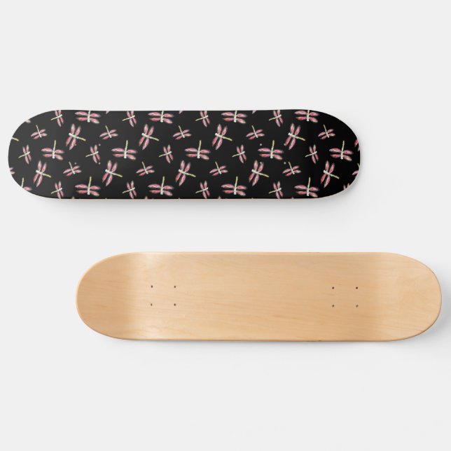 Dancing Rosa Dragonfly Skateboard Bräda 19,5 Cm (Horz)