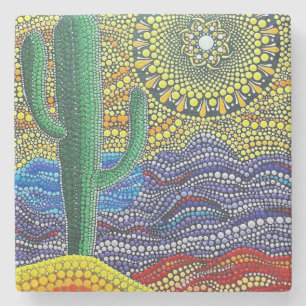 Dancing Saguaro - Desert Ligcape Stenunderlägg
