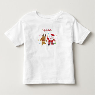  Dancing Santa and Reindeer Christmas Party T Shirt