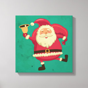 Dancing Santa Canvastryck