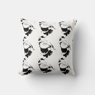 *DANCING SANTA FRONT/SNÖGUBBE FAMILY BAACK" PILLOW KUDDE