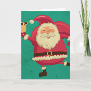 Dancing Santa Greeting Card Helgkort
