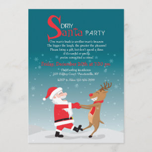 Dancing Santa Party-inbjudan Inbjudningar