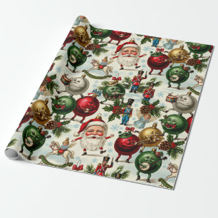 Dancing Santa's and Magic Ornaments Presentpapper