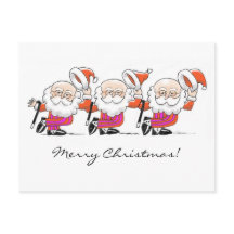 Dancing Santas vycard