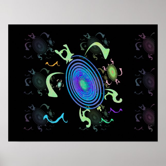 Dancing Sea Turtle Poster (Framsidan)