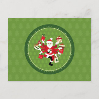 Dancing Shiva Claus Vykort