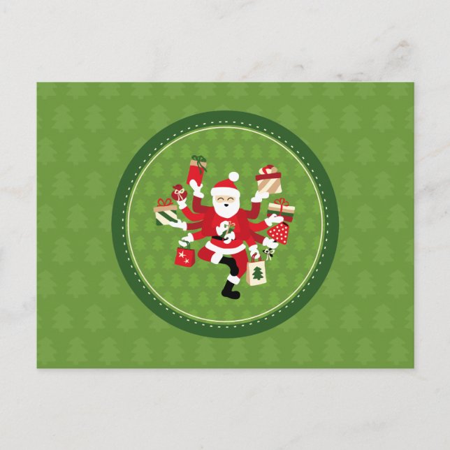 Dancing Shiva Claus Vykort (Framsida)