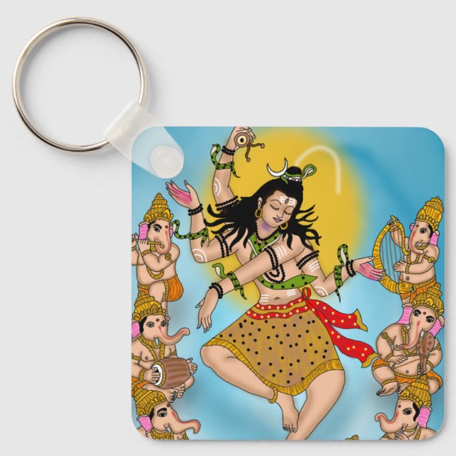 Dancing Shiva Keychain Nyckelring (Framsida)