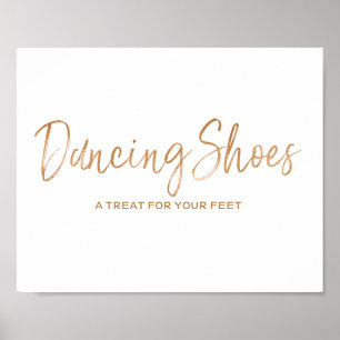 Dancing Shoes 8x10 Snyggt Ro Guld Bröllop Poster