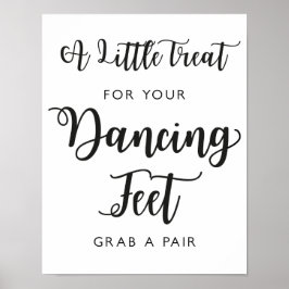 Dancing Shoes Bröllop Sign | Modern kalligrafi Poster