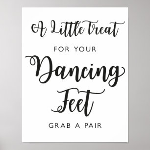 Dancing Shoes Bröllop Sign Modern kalligrafi Poster