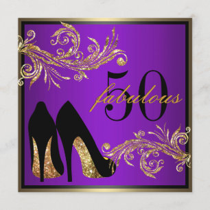 Dancing Shoes - Fabulous 50:e födelsedagsinbjudan Inbjudningar