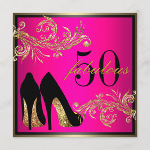 Dancing Shoes - Fabulous 50:e födelsedagsinbjudan Inbjudningar