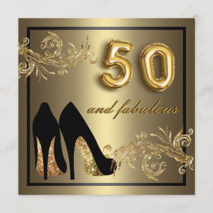 Dancing Shoes - Fabulous 50:e födelsedagsinbjudan Inbjudningar