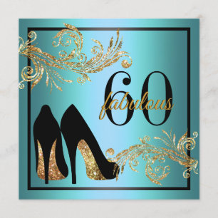 Dancing Shoes - Fabulous 60:e födelsedagsinbjudan Inbjudningar