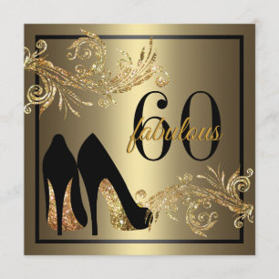 Dancing Shoes - Fabulous 60:e födelsedagsinbjudan Inbjudningar