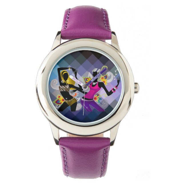 Dancing Silhouette Girls Watch Armbandsur (Framsida)