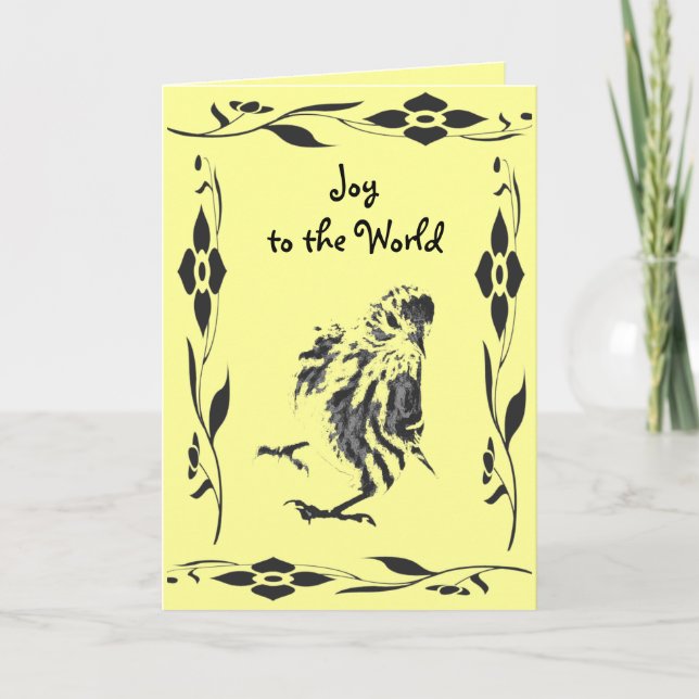 Dancing Siskin-jul Helgkort (Framsida)