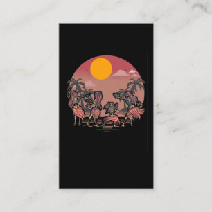 Dancing Skeleton Aloha Women Hawaii Visitkort