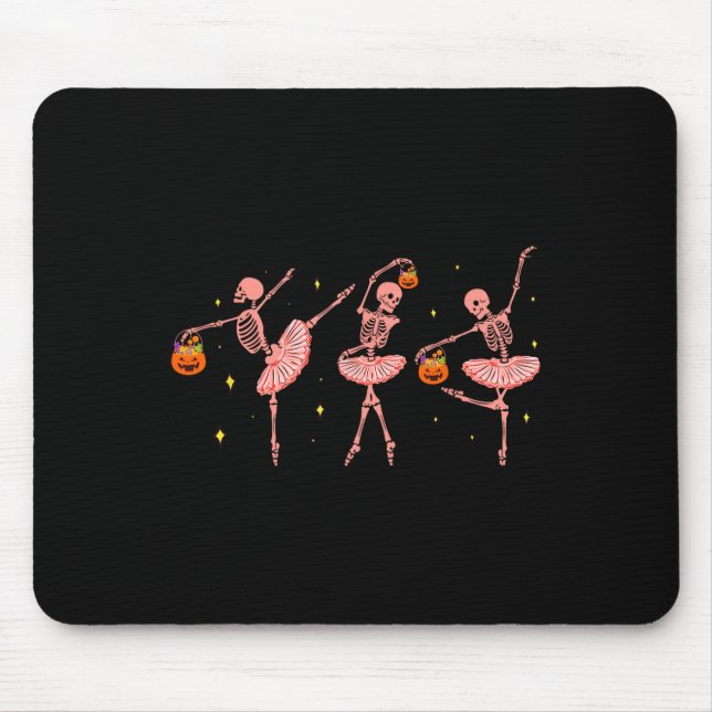 Dancing Skeleton Ballerina Halloween Jack O Lanter Musmatta (Framsidan)