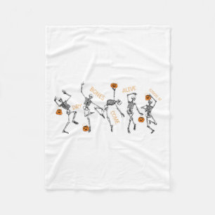 Dancing Skeleton Bible Verse Dry Bones Kom Alive Fleecefilt
