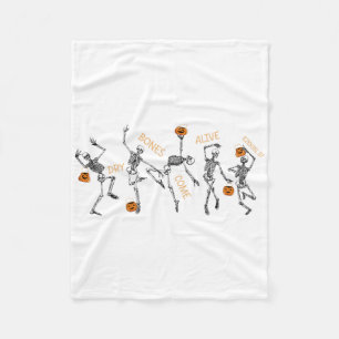Dancing Skeleton Bible Verse Dry Bones Kom Alive Fleecefilt