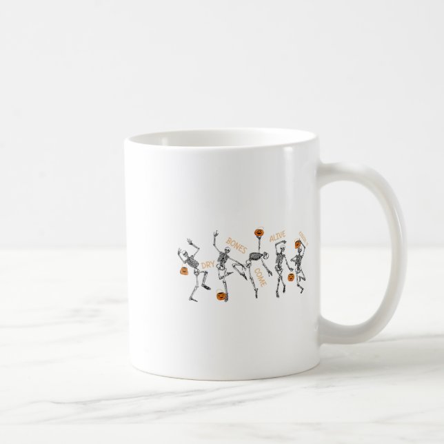 Dancing Skeleton Bible Verse Dry Bones Kom Alive Kaffemugg (Höger)
