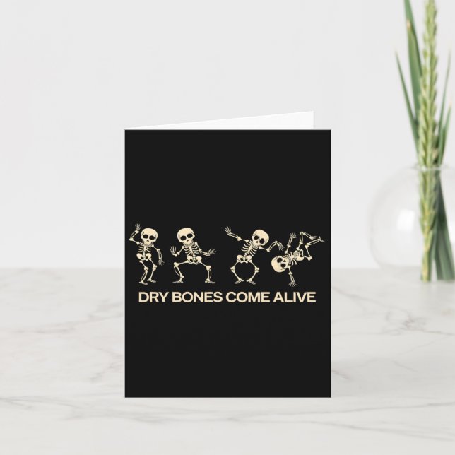 Dancing Skeleton Bible Verse Dry Bones Kom Alive Kort (Framsida)