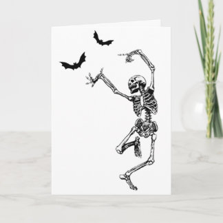 Dancing Skeleton Birthday Kort