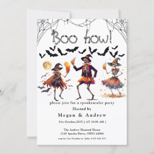 Dancing Skeleton Cowboy Halloween Hat Inbjudningar