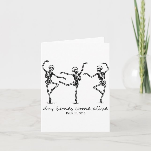 Dancing Skeleton Dry Bones Come Alive Christian Ha Kort (Framsida)