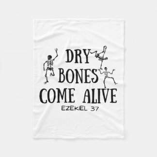 Dancing Skeleton Dry Bones Kom Alive Bible Verse Fleecefilt