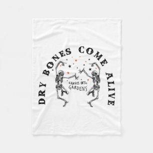 Dancing Skeleton Dry Bones Kom Alive Bible Verse Fleecefilt