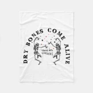 Dancing Skeleton Dry Bones Kom Alive Bible Verse Fleecefilt
