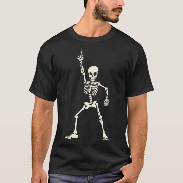 Dancing skeleton friend t shirt (Framsida)