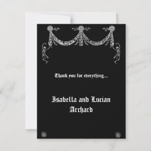 Dancing Skeleton Garland Goth - tackkort Tack Kort