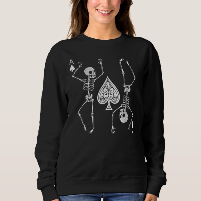 Dancing Skeleton Goth T Shirt (Framsida)