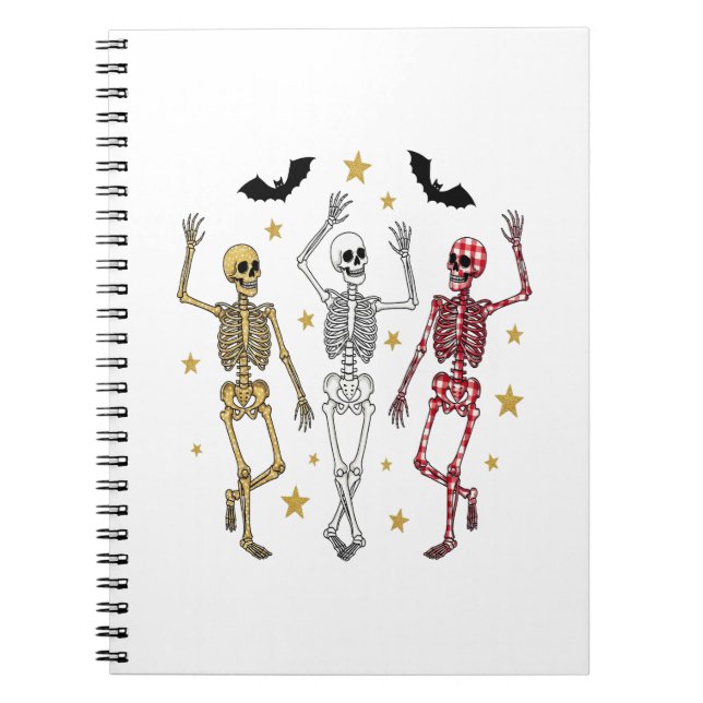 Dancing Skeleton Halloween Anteckningsbok (Framsidan)